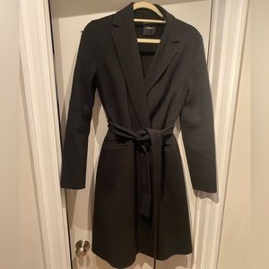 Black Theory Wool Cashmere Coat w/ Belt